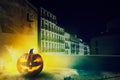 Cold Halloween night in the city Royalty Free Stock Photo