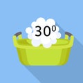 Cold hand wash icon, flat style