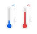 Cold and heat. Subzero temperature and above zero