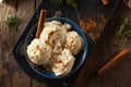 Cold Homemade Eggnog Ice Cream Royalty Free Stock Photo