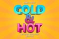 Cold and hot editable text effect comic style Royalty Free Stock Photo