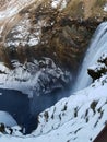 Cold Icelandic waterfall