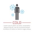 Cold line icon. Vector sign for web graphic.