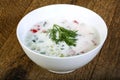 Cold kefir soup