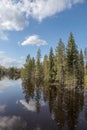 The cold lake in the Arctic circle