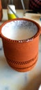 A Cold Lassi Served in Matka (clay pot clay glass) in Delhi