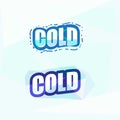 Cold letters. ice concept -