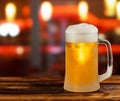 Cold light beer glass mug Royalty Free Stock Photo