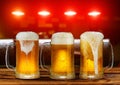 Cold light beer glass mug Royalty Free Stock Photo