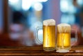 Cold light beer mug Royalty Free Stock Photo