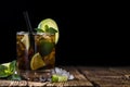 Cold Longdrink (Cuba Libre) Royalty Free Stock Photo