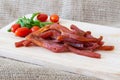 Cold meat cuts snack Royalty Free Stock Photo