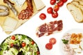 Cold meat and spanish curated ham