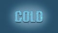 Cold - melting vintage style word, ccartoon style image, cold winter palette colors.