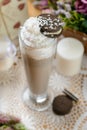 Cold sweet milkshake Royalty Free Stock Photo