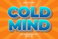 Cold mind editable text effect embossed comic style