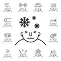 Cold on mind icon. Detailed set of what is in your mind icons. Premium quality graphic design. One of the collection icons for