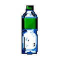 cold mineral water bottle game pixel art vector illustration Royalty Free Stock Photo