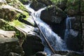 Black Waterfall in the Jizera Mountains Czech Republic Royalty Free Stock Photo