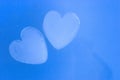 Cold passion - ice hearts Royalty Free Stock Photo