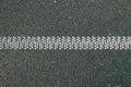 Cold plastic structured stripes with dot pattern for road surface marking as background Royalty Free Stock Photo