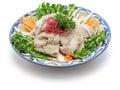 Cold pork salad, japanese summer cuisine