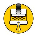 Cold press extractor icon for oilseed processing