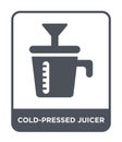 cold-pressed juicer icon in trendy design style. cold-pressed juicer icon isolated on white background. cold-pressed juicer vector Royalty Free Stock Photo