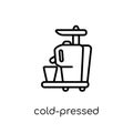 Cold-pressed juicer icon. Trendy modern flat linear vector Cold-pressed juicer icon on white background from thin line Electronic