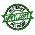 Cold pressed label or sticker