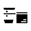 Cold pressed oil press machine glyph icon vector illustration