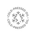 Cold-pressed oil vector label