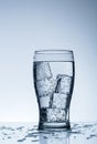 Cold purified water in the glass Royalty Free Stock Photo