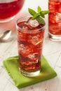 Cold Refreshing Berry Hibiscus Ice Tea Royalty Free Stock Photo