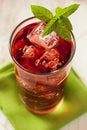 Cold Refreshing Berry Hibiscus Ice Tea Royalty Free Stock Photo