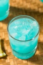 Cold Refreshing Blue Fruit Punch Cocktail Royalty Free Stock Photo