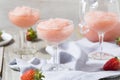 Cold Refreshing Frozen RosÃÂ© Wine Cocktail Royalty Free Stock Photo