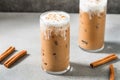 Cold Refreshing Iced Chai Tea Latte Royalty Free Stock Photo