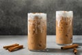 Cold Refreshing Iced Chai Tea Latte Royalty Free Stock Photo