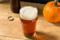 Cold Refreshing Pumpkin Ale Beer Royalty Free Stock Photo