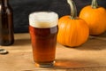 Cold Refreshing Pumpkin Ale Beer Royalty Free Stock Photo