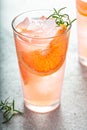 Cold and refreshing summer grapefruit cocktail