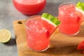 Cold Refreshing Watermelon Agua Fresca Royalty Free Stock Photo