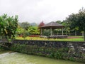 Cold River Ribeira Amarela in Alameda Tropical Garden in furnas town on the island of Sao Miguel in the Azores