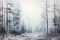 Cold season trees forest nature woods weather outdoors landscape white frost background winter snow