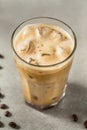 Cold Shake Oatmilk Latte Royalty Free Stock Photo
