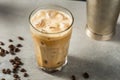 Cold Shake Oatmilk Latte Royalty Free Stock Photo