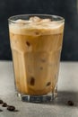 Cold Shake Oatmilk Latte Royalty Free Stock Photo
