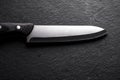 Cold sharp knife on black Royalty Free Stock Photo