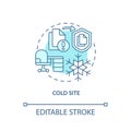 Cold site blue concept icon